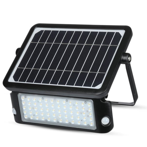 V-TAC VT-787-10 - Schwarze Solar-Flutlichter - IP44 - 10W - 1100 Lumen - 4000K