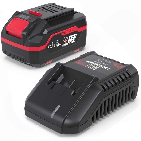 Güde Starter-Kit mit 18 Volt Lithium-Ionen-Akku 4,0 Ah und passendem Ladegerät.