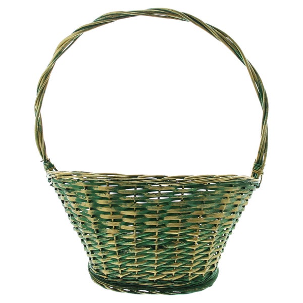 FRANK FLECHTWAREN | Präsentkorb Grün/Gold, WEIDE, 45 x 28 x 22 cm