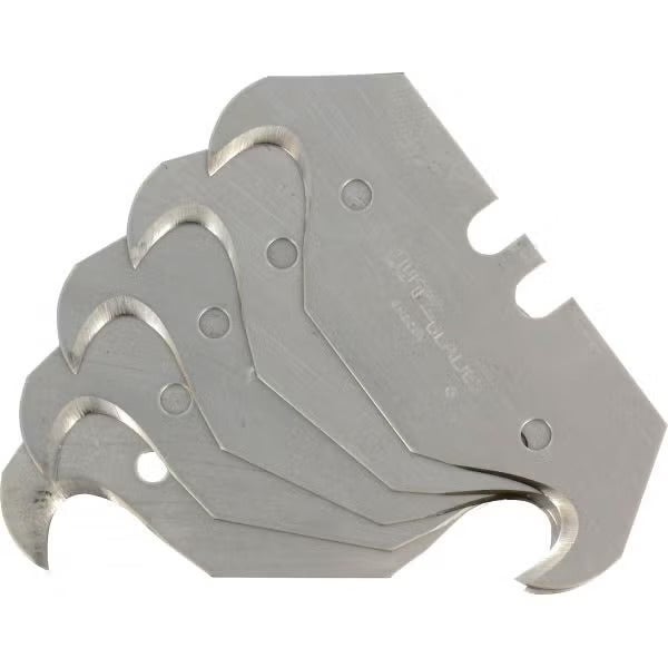 Set mit fünf Hakenklingen für Teppichmesser aus Stahl