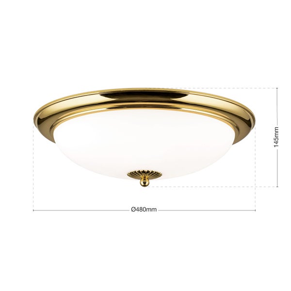 Deckenleuchte Jugendstil 47 cm gold