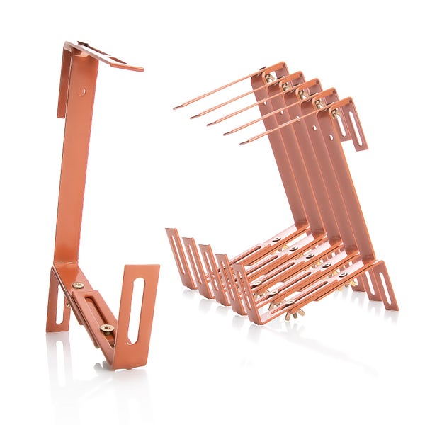 Set von Dachrinnenhaltern aus beschichtetem Metall zur Montage von Dachrinnen
