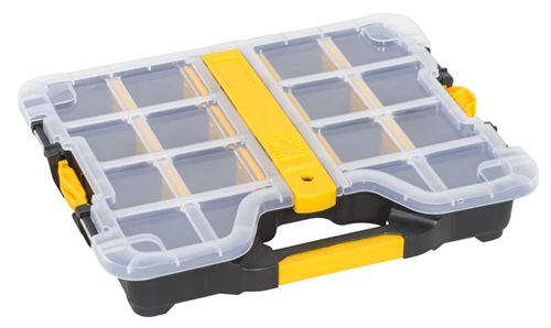 PROREGAL SparSet 5 x Sortimentskasten EuroPlus Basic HxBxT 5,5 x 29,5 x 23,5 cm Schwarz-Transparent-Grau