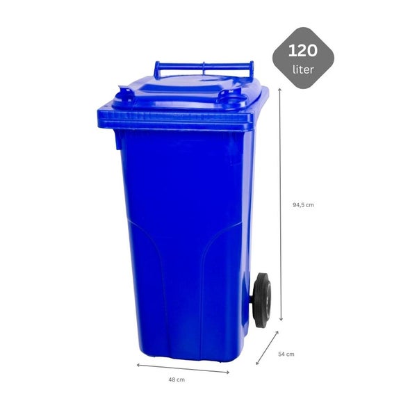 PROREGAL Mülltonne Mgb 120 Liter HDPE-Kunststoff Blau