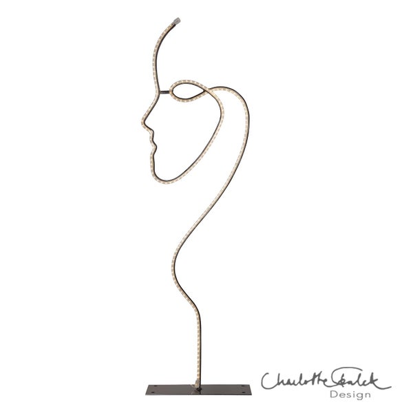 Dekorative Stehlampe im Frauengesicht-Design für den Innenbereich