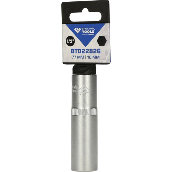 BRILLIANT TOOLS 1/2 Sechskant-Stecknuss lange Ausführung 16 mm - BT022826