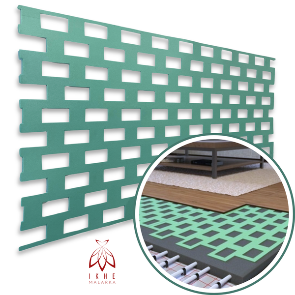 2,5mm Dämmung Unterlage für Fußbodenheizung Fußbodenunterlage Laminatböden Schalldämmung Warmdämmung Trittschalldämmung Thermo Base 100x50cm = 0,5m²