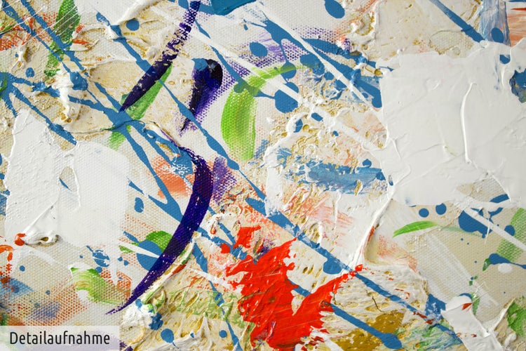 Handgemaltes Gemälde Acrylfarbe 120x80cm Beige