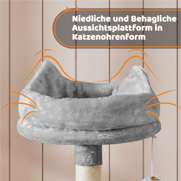 Katzenkratzbaum mit Katzenohrenförmiger Liegefläche