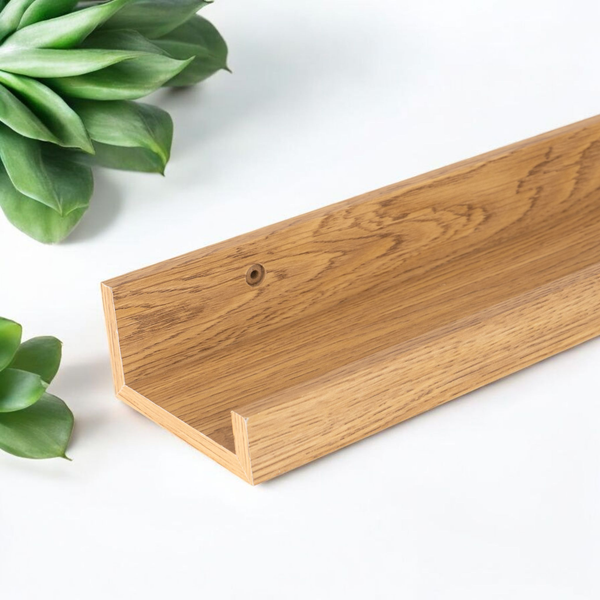 Bilderleiste 70 x 9 cm | Galerieboard | Galerieschiene | Regalboard | elegant und schlicht | Bilderleiste | Gewürzregal | Wandregal | Schweberegal | braun | natur
