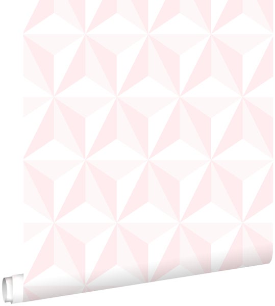 ESTAhome Tapete 3D-Muster Hellrosa - 53 cm x 10.05 m - 138911