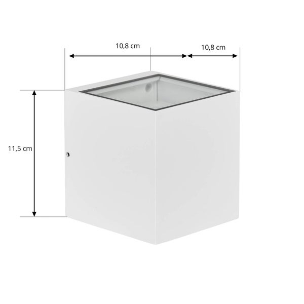 PRIOS Wandleuchte außen Tetje (Modern) in Weiß aus Aluminium (2 flammig, GX53) - Außenwandleuchten Wandlampe Led Außenlampe Outdoor für Außenwand/Hauswand Haus Terrasse & Balkon