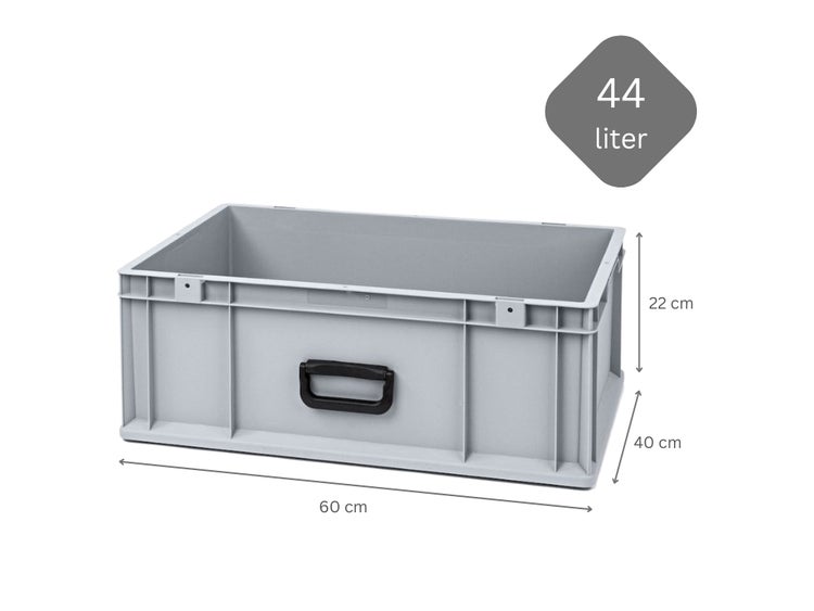 PROREGAL Spar Set 5x Eurobox Nextgen Portable Uno HxBxT 22 x 40 x 60 cm 44 Liter Eurobehälter Transportbox Transportbehälter Stapelbehälter