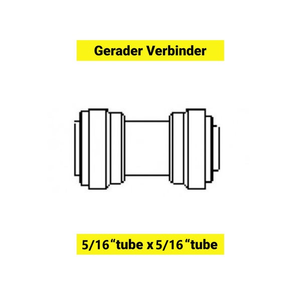 Schlauchverbinder - Gerader Verbinder 5/16