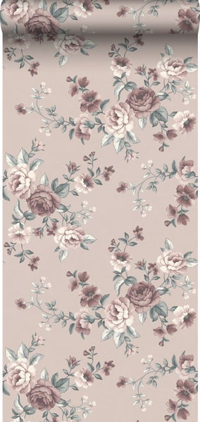 Borastapeter Tapete Blumen Rosa - 53 cm x 10.05 m - 660637