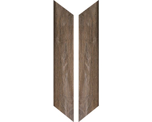Wand- und Bodenfliese Auvergne Brune Chevron 7,5x40,7cm
