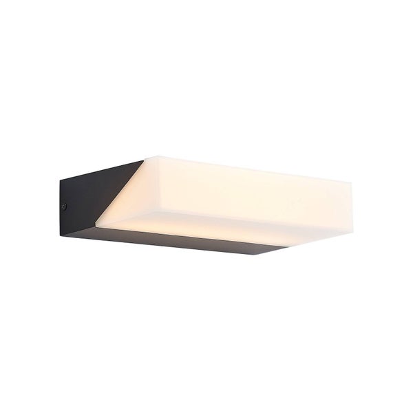 Lucande LED Wandleuchte außen Golnar (Modern) in Schwarz aus Aluminium (1 flammig, ) - Außenwandleuchten Wandlampe Led Außenlampe Outdoor für Außenwand/Hauswand Haus Terrasse &