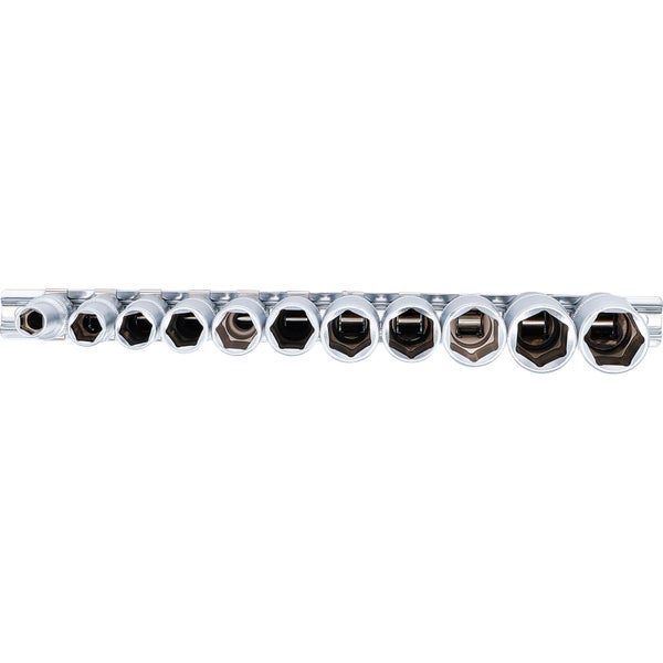 BGS Steckschlüssel-Einsatz-Satz Sechskant tief Antrieb Innenvierkant 10 mm (3/8) SW 8 - 19 mm 11tlg. - 2222