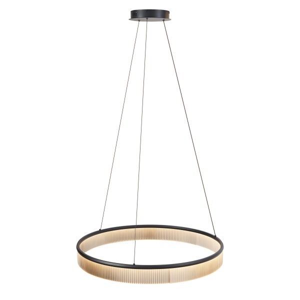 Kreisförmige Hängeleuchte mit filigranen Aufhängungen