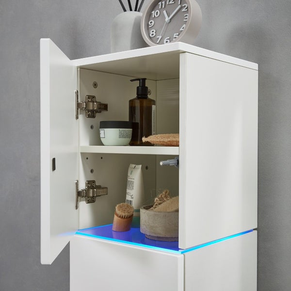 Home Deluxe - Badmöbel-Set - WANGEROOGE weiß - Large - inkl. Waschbecken und komplettem Zubehör - Breite Waschbecken: ca. 60 cm I Badezimmermöbel Waschtisch Badmöbelset