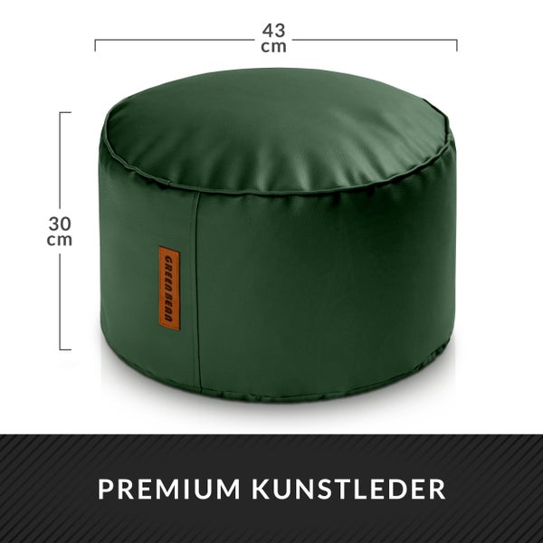 Green Bean Sitzpouf aus Kunstleder, 43 x 30 Zentimeter