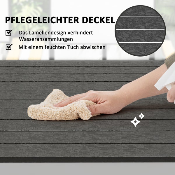 Dekorative Keramikvase in U-Form, gehalten von zwei Händen