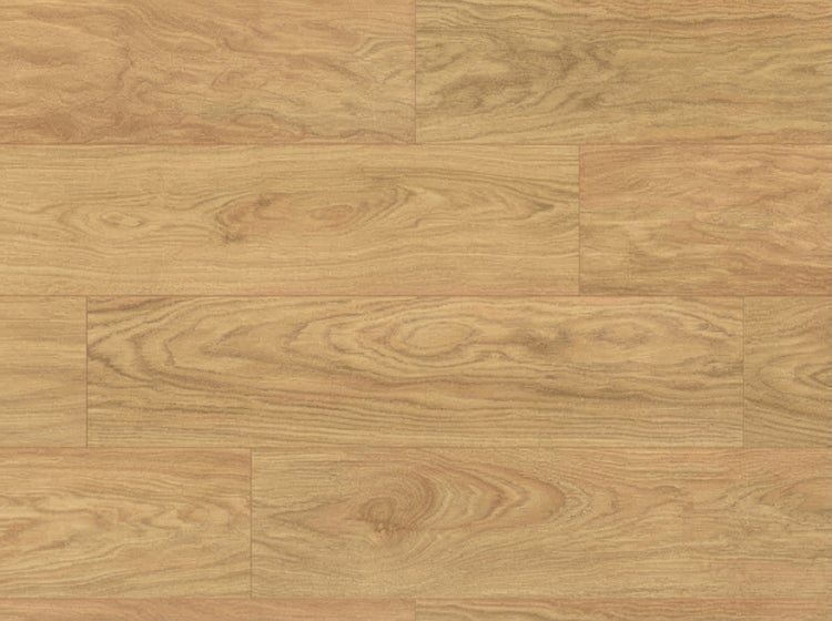 Laminatboden in Eichenoptik mit authentischer Holzmaserung als Bodenbelag für Wohnräume.