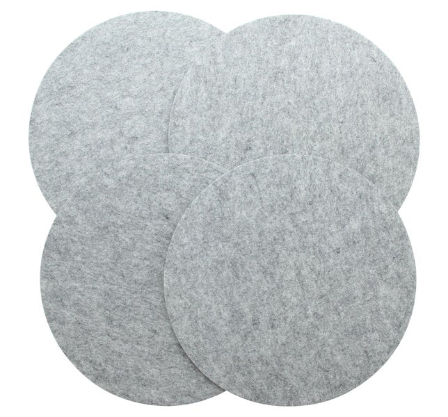 FRANK FLECHTWAREN | Platzmatte Grey, 4er Set, FILZ AUS PET, D: 35 cm