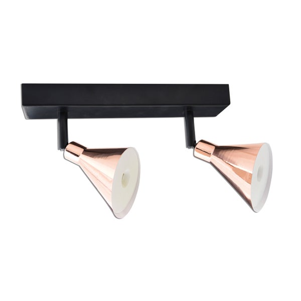 2er LED-Wand-u. Deckenspot COPPER