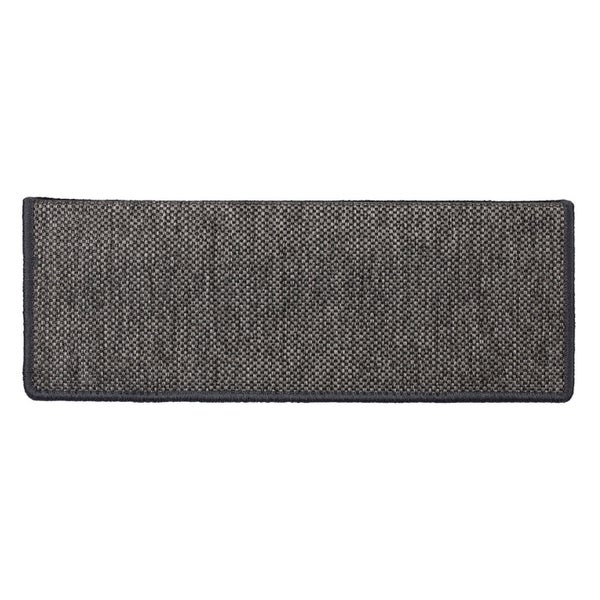 FLOORDIREKT Stufenmatte Sabang - Sisaloptik - Gekettelter Rand & Selbstklebend - Anthrazit - 23,5 x 65 cm - Rechteckig