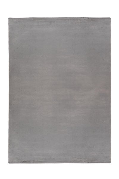 Kurzflor Teppich Plushique Grau Uni 80 x 150 cm