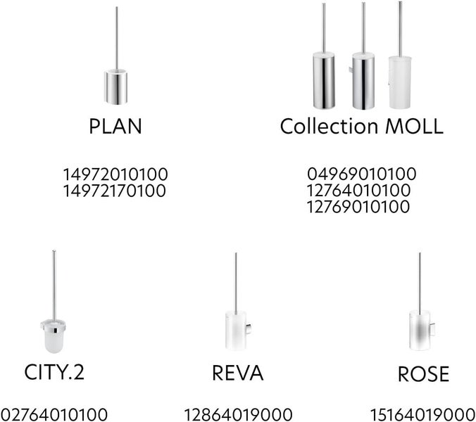 Verschiedene Toilettenbürsten-Sets der Marken Plan, Collection Moll, City.2, Reva und Rose
