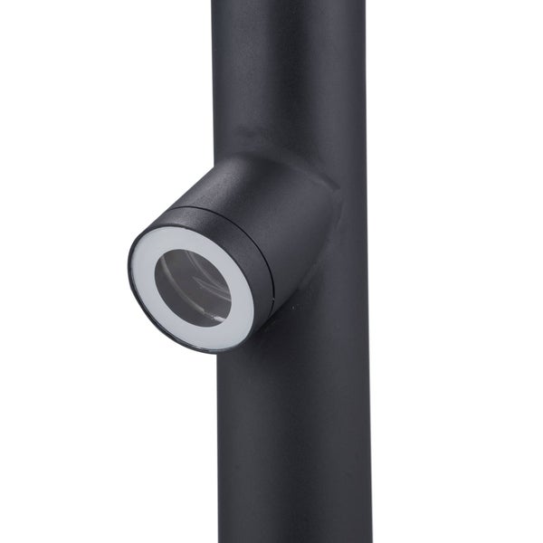 Lindby Außenleuchte Lolani (spritzwassergeschützt (Modern) in Schwarz aus Aluminium (2 flammig, GU10) - Wegeleuchte Pollerleuchte Wegelampe Sockelleuchte
