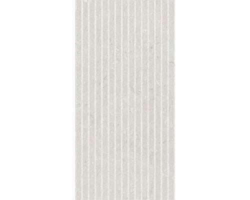 Dekorfliese Rigat-one Shellstone bianco 60x120cm
