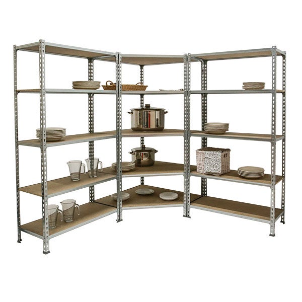 Mega Deal 1x Eckregal + 2x Schwerlastregal MULI | HxBxT 180x180x50cm | Fachlast 200kg | Verzinkt