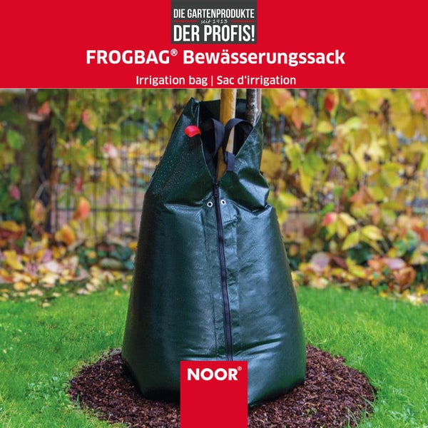 Bewässerungssack für Bäume FROGBAG PRO - 100 Liter - Wassersack als Bewässerungsbeutel - aus reißfestem PE-Gewebe 420g/m²