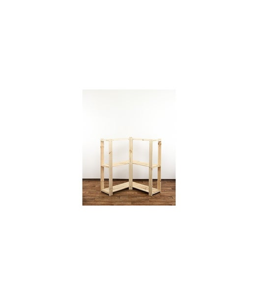 PROREGAL Eckregal Woodland HxBxT 115 x 85 x 30 cm Fachlast 120 kg 3 Fachboden Kiefernholz Natur