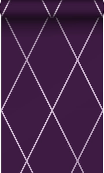 Origin Wallcoverings Tapete Karomuster Lila - 53 cm x 10.05 m - 345715