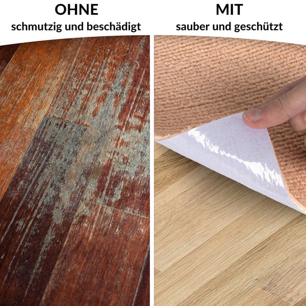 Bodenschutzmatte NEMESIS selbsthaftend für Hartboden Karamell Größe: 150x200cm