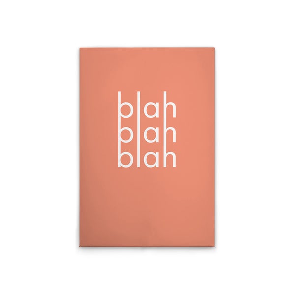 Notizbuch mit dem Wort Blah