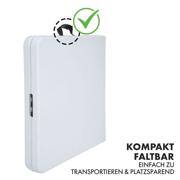 FLOORDIREKT Klapptisch Fukui Höhenverstellbar Wetterfest für Innen und Außen 120 x 60 cm