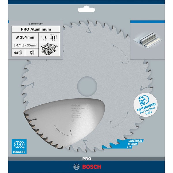 Bosch PRO Aluminium cordless Blatt für Kreissägen 254 x 2,4 x 30 mm - 2608837780