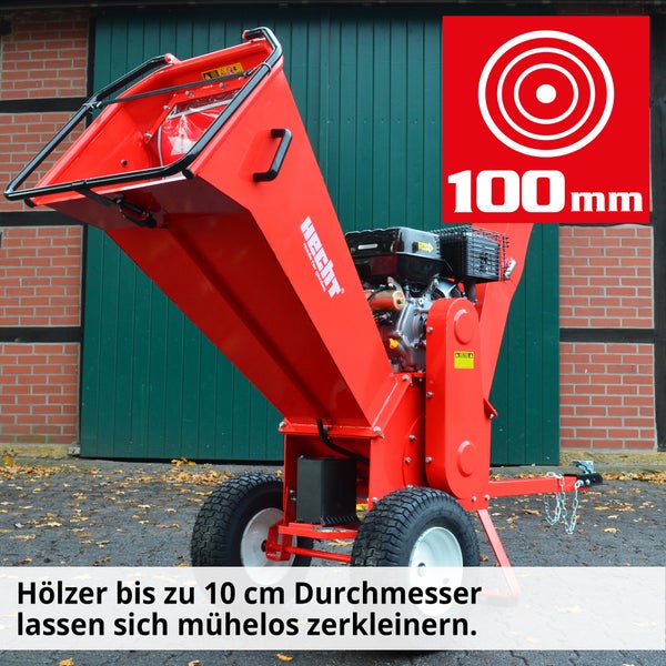 Hecht Holzhäcksler für Holz bis 100 Millimeter Durchmesser