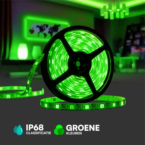 LED-Streifen auf Rolle, grüne Beleuchtung