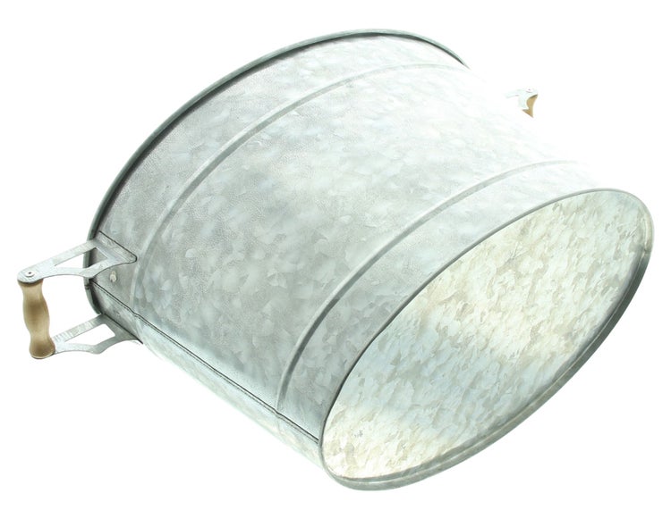 FRANK FLECHTWAREN | Metallwanne Silver, METALL, 50 x 27,5 x 22,5 cm