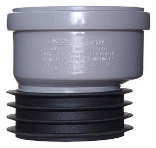 Airfit  Universal-Steckmuffe, exzentrisch, DN 125x125, passend für Rohr-Innendurchmesser 113 -119 mm, Versatz 8,6 mm