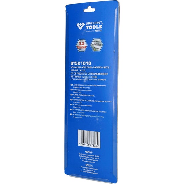 BRILLIANT TOOLS Schlauch-Abklemm-Zangen-Satz gerade 3tlg. - BT521010
