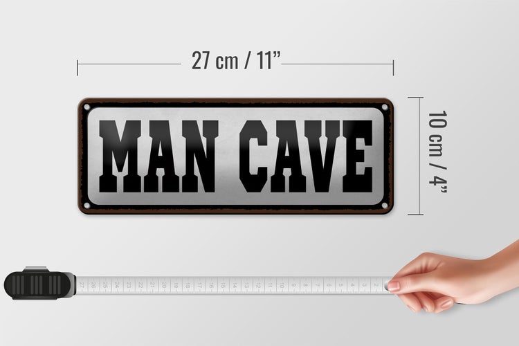 Blechschild Spruch 27x10cm Man Cave Dekoration