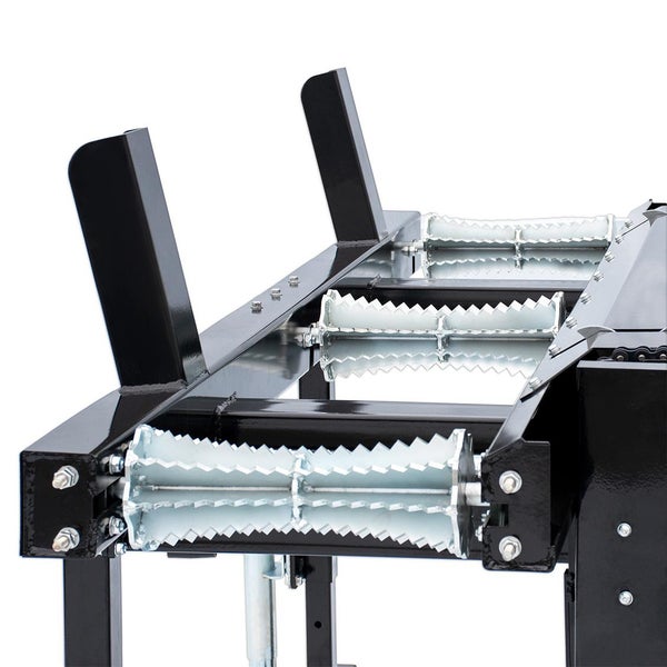 BAMATO WPO-500SZ Hydraulischer Stammzuführer mit ATV-Bereifung für effizientes Holzspalten
