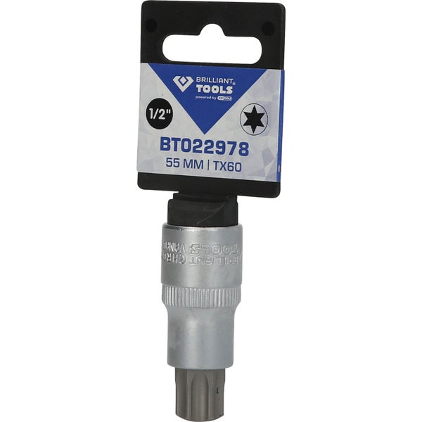 BRILLIANT TOOLS 1/2 Torx-Bit-Stecknuss 55 mm lang T60 - BT022978